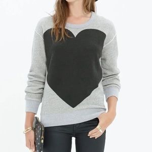 Madewell Heart Sweatshirt, XS